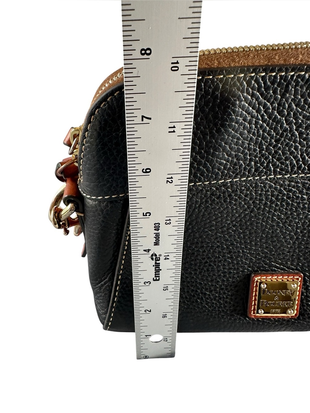 Dooney & Bourke Black Pebble Grain Leather Crossbody Bag Purse Vintage - Picture 11 of 16